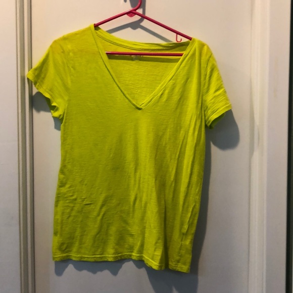 Electric Lime V neck T - Picture 1 of 1